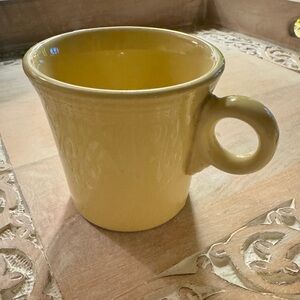 Fiestaware Bright Yellow Mug with Circular Handle